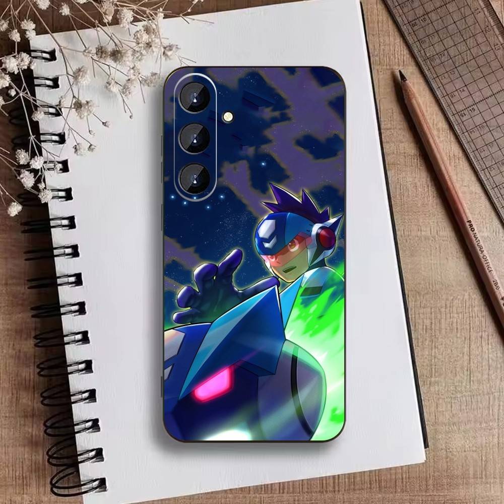 K-Mega Man Anime Phone Case For Samsung Galaxy A73,A72,A71,A70,A52,A51 Others Soft Black Cover