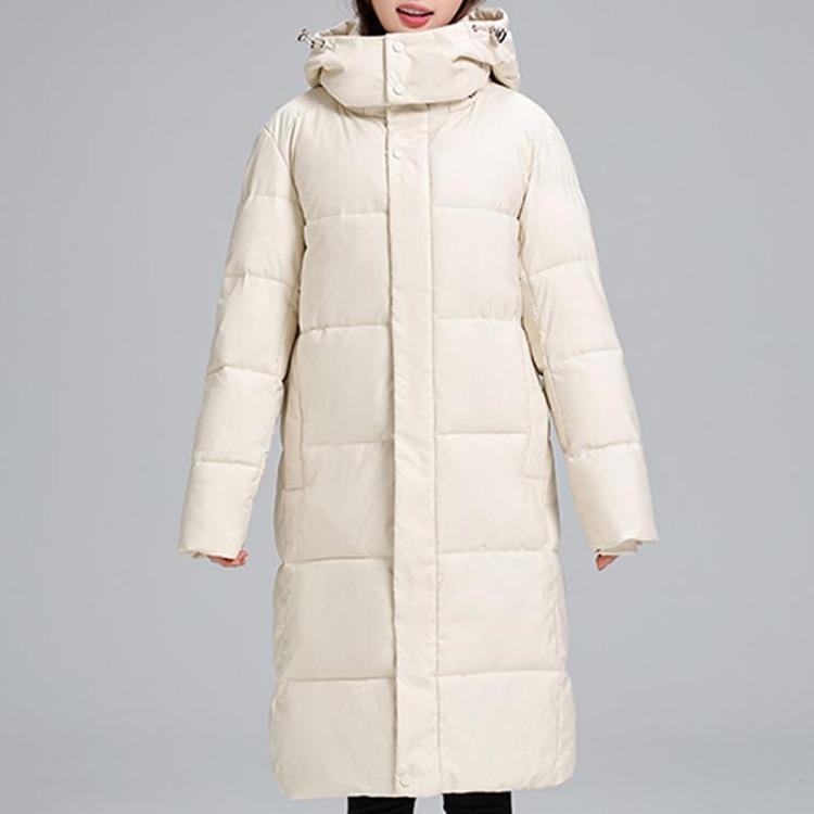 

Plus Size Elegant Warm Winter Coats for Women Thick Hooded Parkas Long Loose Overcoat Fashion Female Jackets M белый