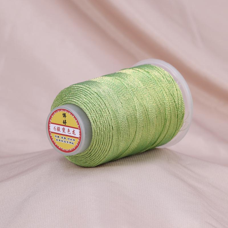 Medium Chameleon Iridescent Thread - 6 Strands for DIY Weaving, Tassel, Fringe, Knotting, Beading, and Jewelry Accessories