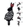Garden Stake Black Rabbit Shape Lifelike Acrylic Garden Decorative Stake for Yard