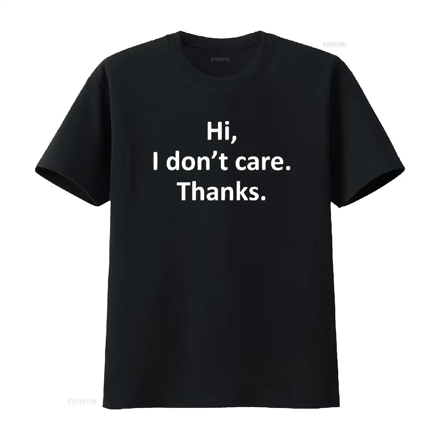Hi I Don T Care Thanks Sarcasm Sarcastic V Breathable Women s Shirt with Fun and Funky Print  vintage Washed designer clothes S