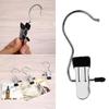 5Pcs Laundry Metal Hook Clothes Pin Boot Shoes Hanger Hold Clip Bathroom Hooks  Kitchen Hook