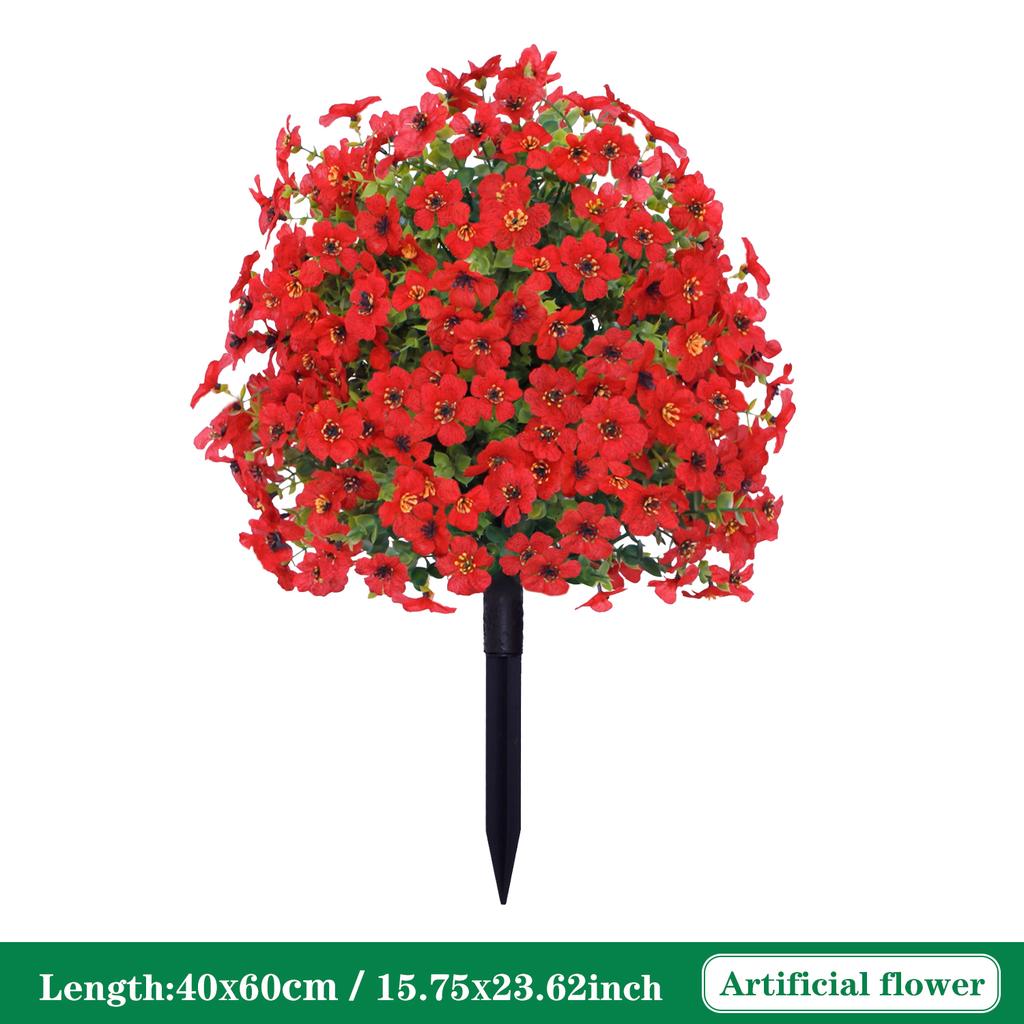 Fake Flowers Outdoor UV Resistant Faux Plants for Outside Yard Wedding Indoor Home Kitchen Farmhouse Decor Artificial Plants