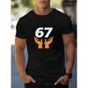 Tailles européennes T-shirt décontracté sportif mode homme à manches courtes, extensible et confortable, coupe regular col rond, T-shirt imprimé mode homme à manches courtes
