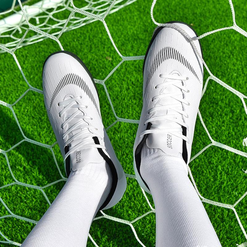 Fashion Men's Soccer Shoes FG/TF Non-Slip Turf Soccer Cleats Training Shoes Comfortable Simple Design Sneaker Casual Football Boot 35-45