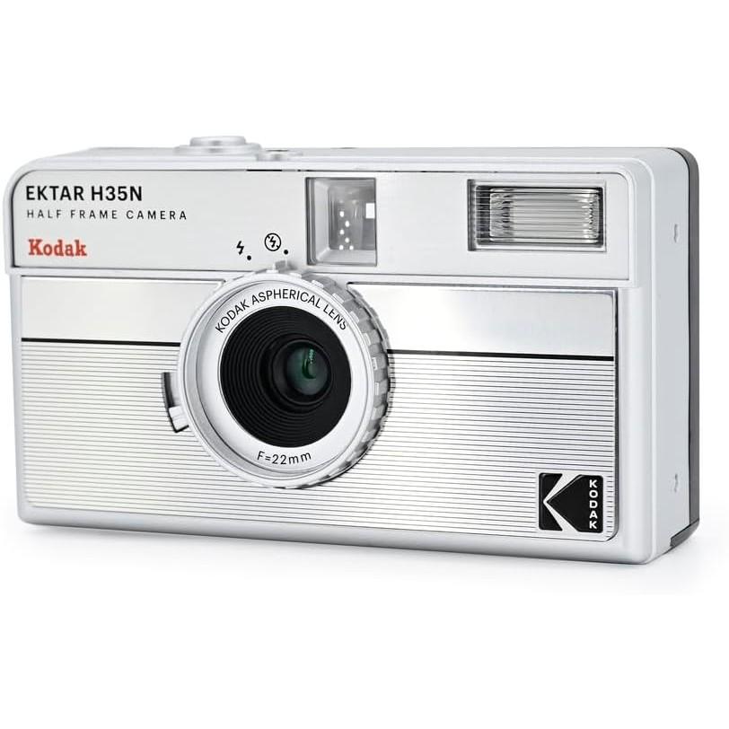 KODAK EKTAR H35N Film Bulb Star Coated Improved Lens Striped Half-Frame Camera, 35mm, Reusable, Focus-Free, Function, Built-in Filter, (Single Item,