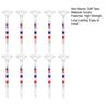 10Pcs Unbreakable Acrylic Golf Tees American Flag Design High Strength Big Cup 8