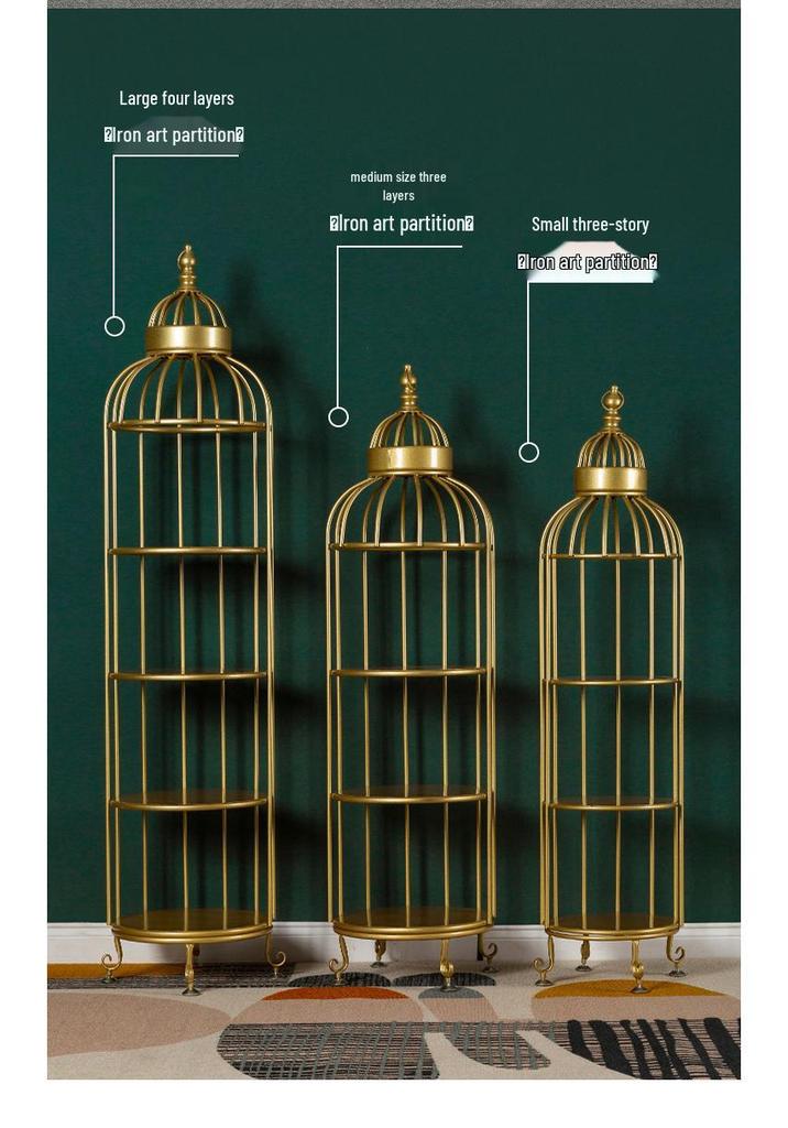 Wrought Iron Multi-Layer Floor-Standing Flower Pot & Storage Rack for Living Room, Bedroom, Balcony & Bathroom.