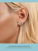 Avle Heart Bow Silver Earrings for Girls - S925 Sterling Silver
