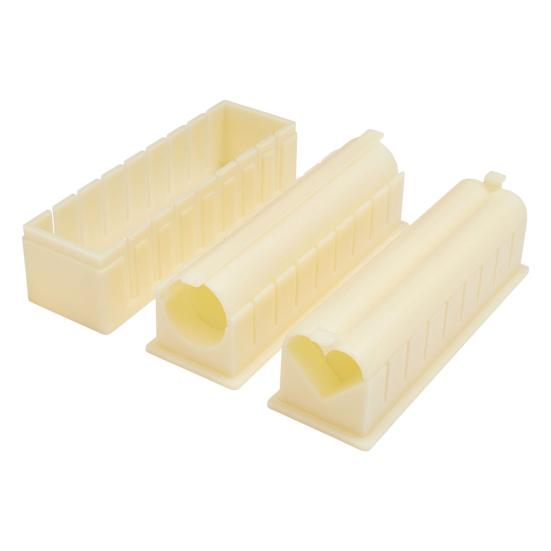 Pressa per Sushi, Stampini per Sushi Roll per Principianti, Set Compatto di Stampini per Sushi con Forme Quadrate, Rotonde e a Cuore, Kit Facile per Preparare Sushi Fai-da-Te per Pasti Veloci