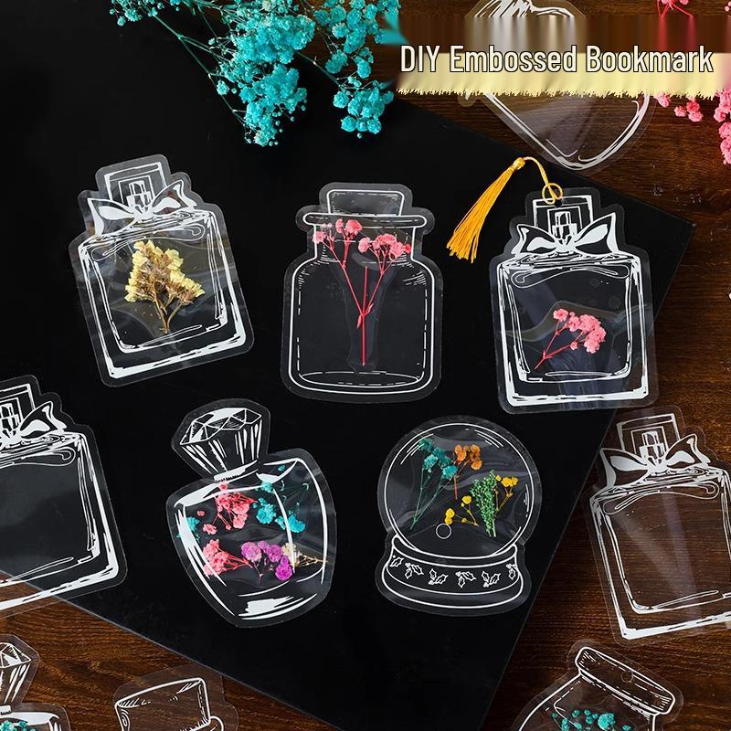 Handmade Transparent Dried Flower Bookmark Kit - Spring Collection for Students