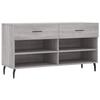 VidaXL Shoe Bench, Shoe Cabinet with 4 Shelves and Legs, Shoe Rack with 2 Drawers Living Room, Modern, 829762