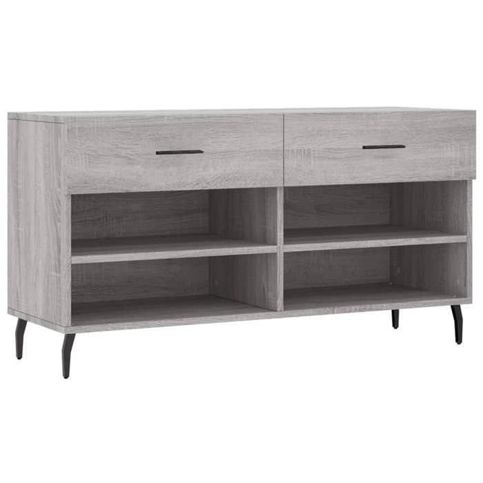VidaXL Shoe Bench, Shoe Cabinet with 4 Shelves and Legs, Shoe Rack with 2 Drawers Living Room, Modern, 829762