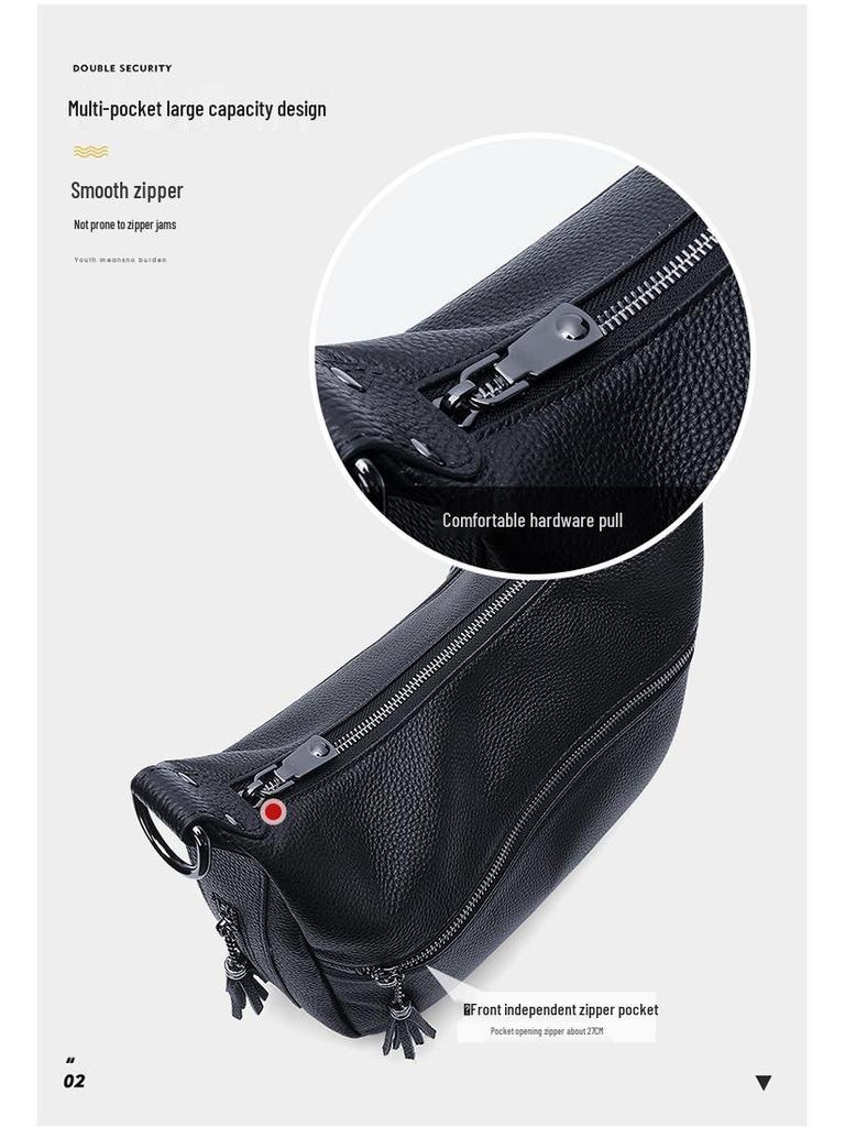 High-End Women's Genuine Leather Crossbody Bag 2025 – Large Capacity, Versatile Shoulder Bag