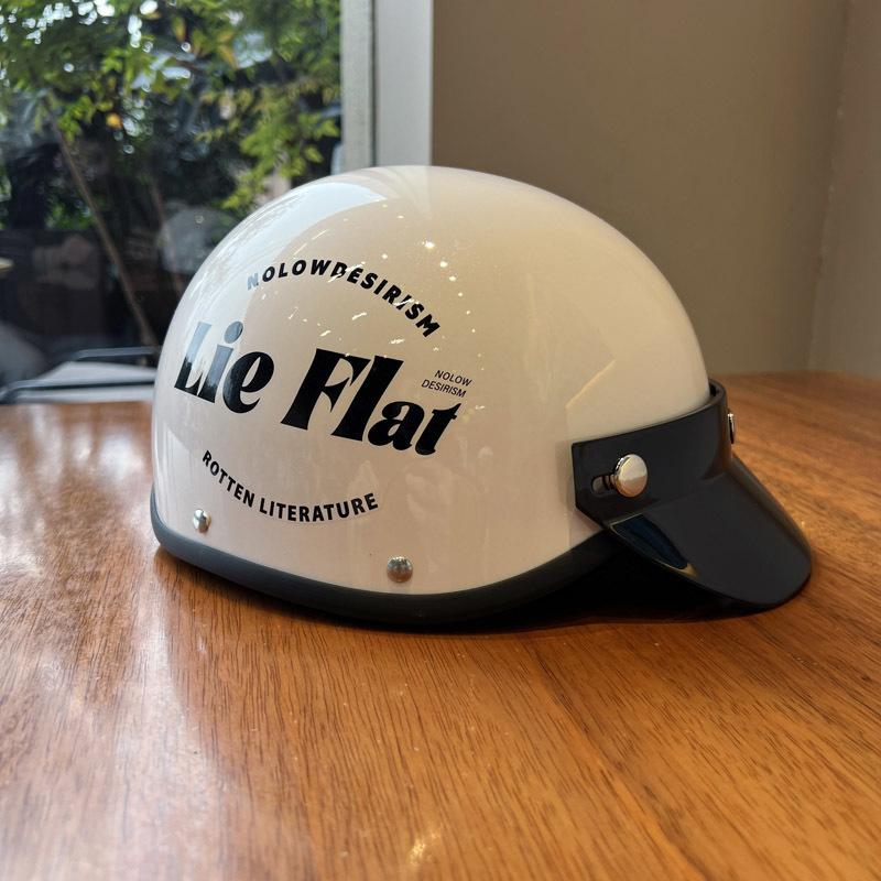 Trendy Brand Retro Harley Electric Car Motorcycle Helmet Personalized Windshield Summer Hard Hat Men and Women Sun Protection