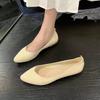 2025 spring and summer new fashionable breathable flat-soled Doudou shoes shallow mouth one pedal lazy shoes flying woven pointed single shoes