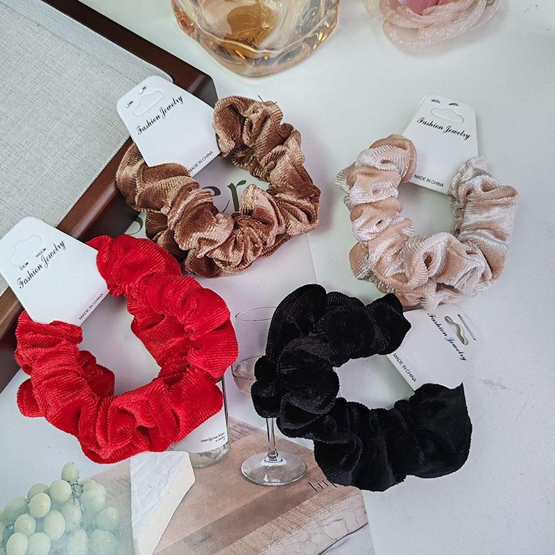 3pc Cute Solid Velvet Ponytail Holder Elegant Hair Tie Elastic Hairbands Hair Rope for Women Girls Kids Holiday Hair Accessories