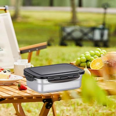 304 Stainless Steel Container Lunch Box Stackable with Airtight Lid for Work