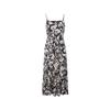 Langzi Square Neck Printed Sleeveless Dress