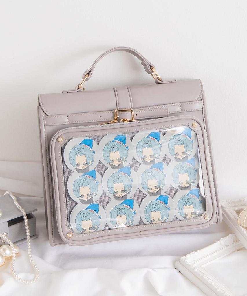 WEGO 2-Way Letter Flap Ita Bag, Ita Shoulder Bag, Ita Bag, Perfect for Otaku Activities, Events, Live Performances, and Events. Clear Bag, Deco Bag,