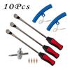 Portable Motorcycle Tire Lever Set with Ergonomic Handle Heat Treated Steel Construction for Tire Repair Tasks