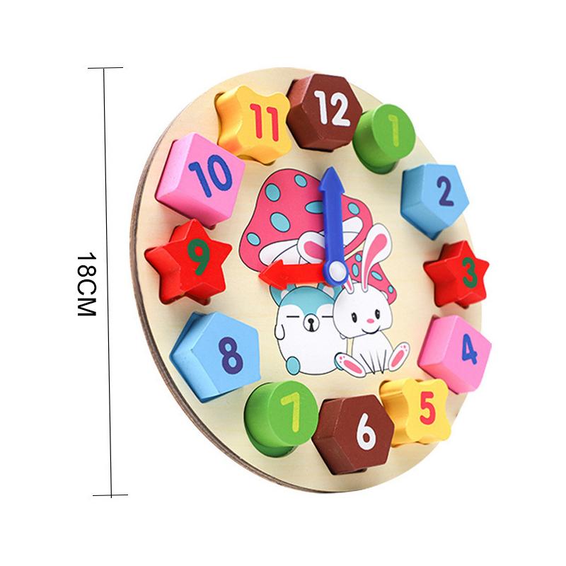 Children Wooden Toys Clock Rainbow Tower Caterpillar Around Beads Shape Matching Kids Montessori Early Education Toy TMZ