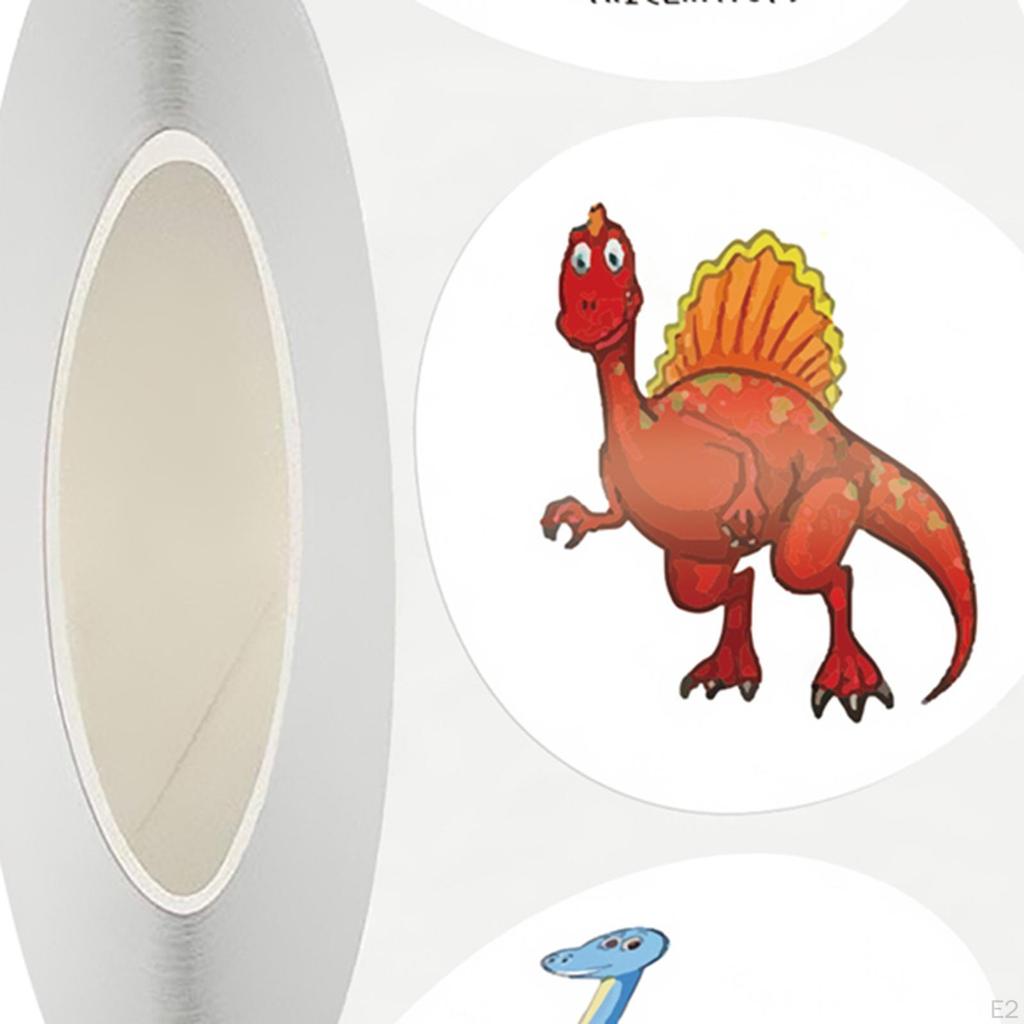 500 Pieces Cartoon Round Stickers Accessories Decorative Tag Praise Supplies for Bags Holiday