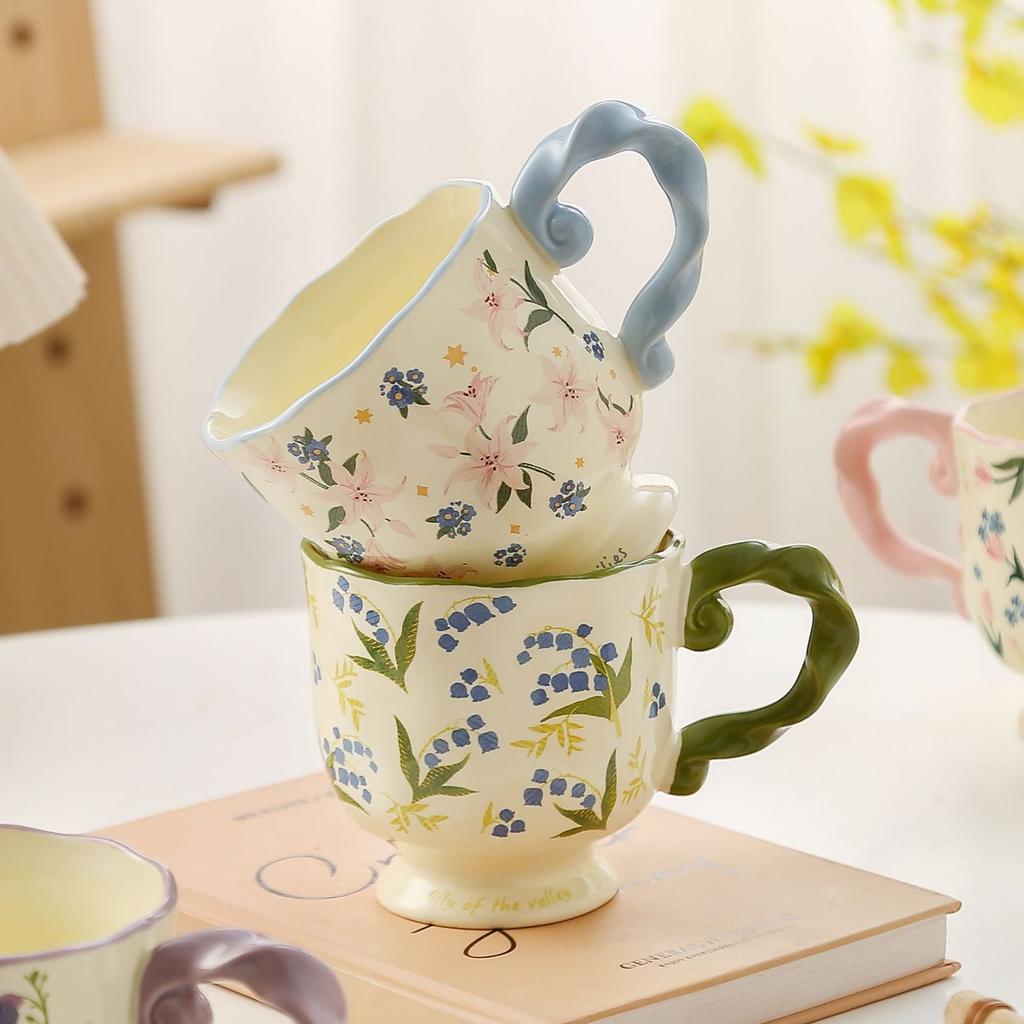 Creative ceramic cup mug large capacity girls high value cup souvenir birthday gift water cup coffee cup