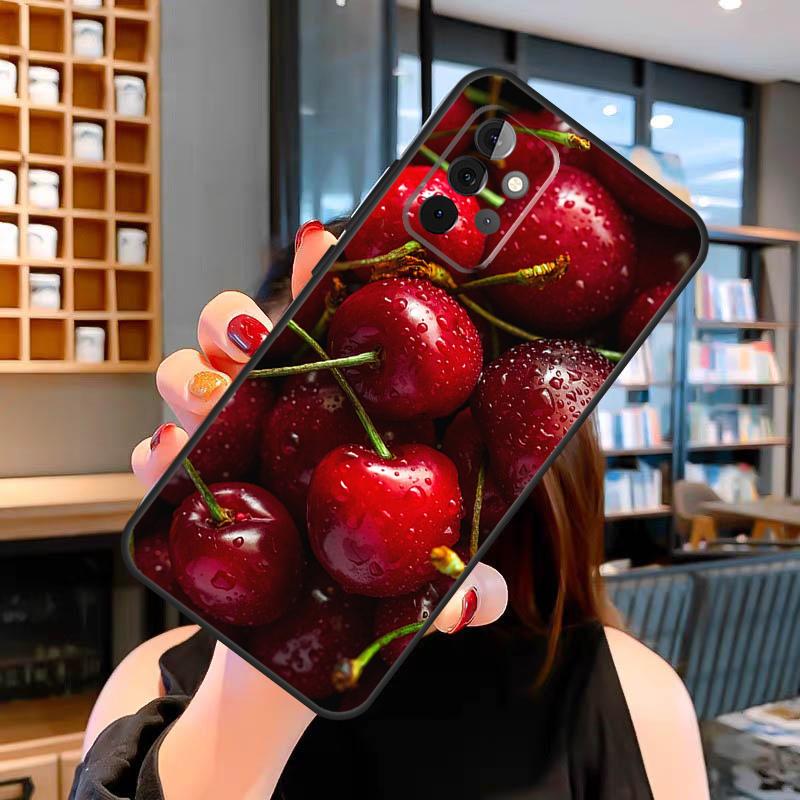 Red Cherry Summer Fruit Case For Samsung Galaxy A06 A05 A16 A26 A36 A56 A53 A32 A52 A33 A13 A55 A35 A15 A14 A34 A54