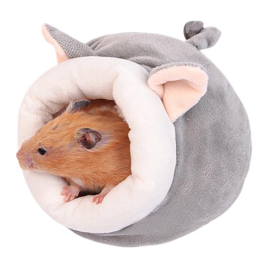 Hamster Cave Bed Cute Animal Design Pets Mini House Cozy Winter Sleeping Nest Warm