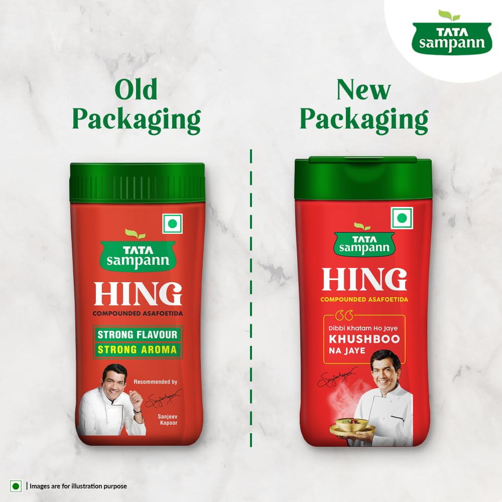 TATA Sampann Hing Compounded Asafoetida Powder 100g Strong Aroma Chef-Recommended Spice