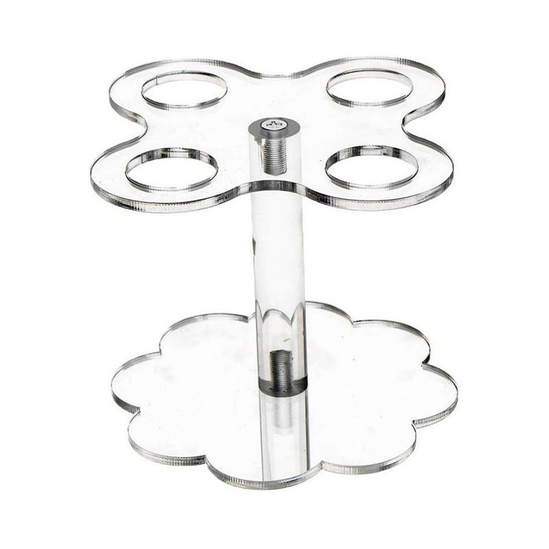 4/6/16 Holes Transparent Acrylic Ice Cream Stand Cake Cone Stand Pastry Holder Wedding Party Buffet Food Display Rack Bake Tool