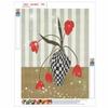 Diamond Painting Kit Red Tulips Vase 5D Full Drill Rhinestones Embroidery 30x40cm Living Room Bedroom Wall Decor Gifts for Her