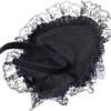 Halloween Decoration Witch HatGothic Role Play Costume Accessories with Feathers and BowLace Brim Party Party SuppliesDecoration