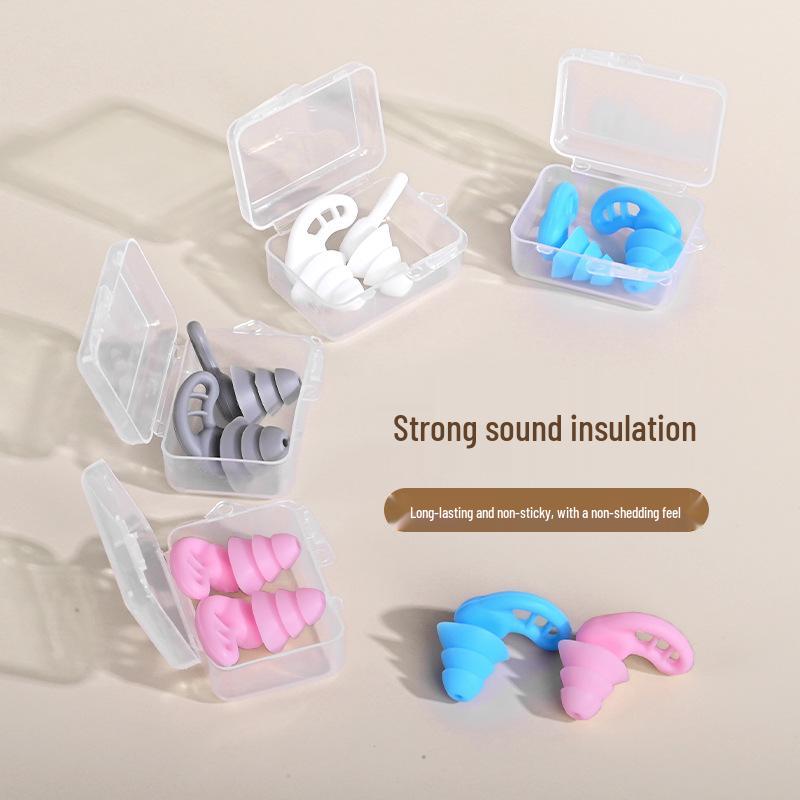 Silicone Soundproof Earplugs: Sleep, Study & Swim Noise Reduction