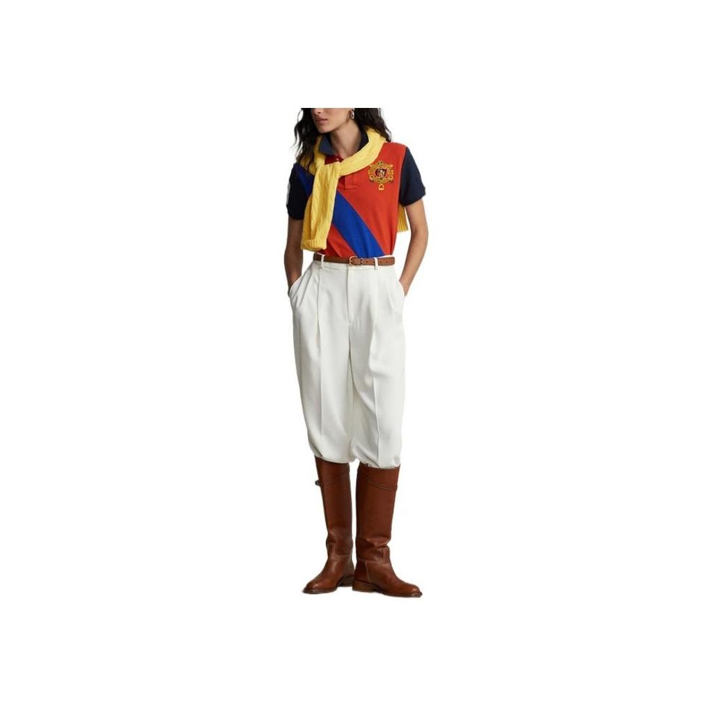 Polo Ralph Lauren SS22 Logo Patch Embroidered Cotton Short Sleeve Polo Shirt Women Tops WMPOKNINCU20390-800