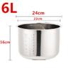 Non Stick Cooking Pot 304 Stainless Steel Rice Cooker Inner Container Replacement Accessories Food Rice Cooker POT