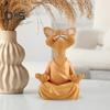 Meditation Cat Statue Sitting Kitten Resin Figurine Zen Yoga Animal Sculpture Home Office Bookshelf Desktop Decoration Ornament