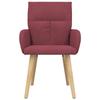 Dining Chairs 2 Pcs Fabric Wine Red 60 X 56 X 96 Cm