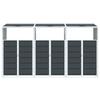 Vidaxl Triple Trash Can Enclosure, Anthracite, 216X81X115 Cm