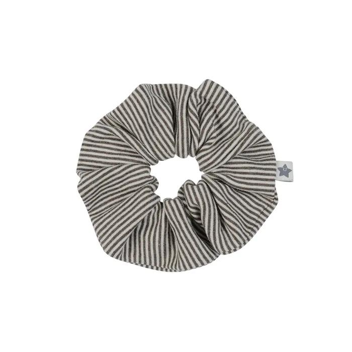 cozy stripe scrunchie brown