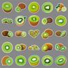 50 Kiwi Cartoon Fruit Waterproof Stickers for Phone Cases, Journals, and Luggage