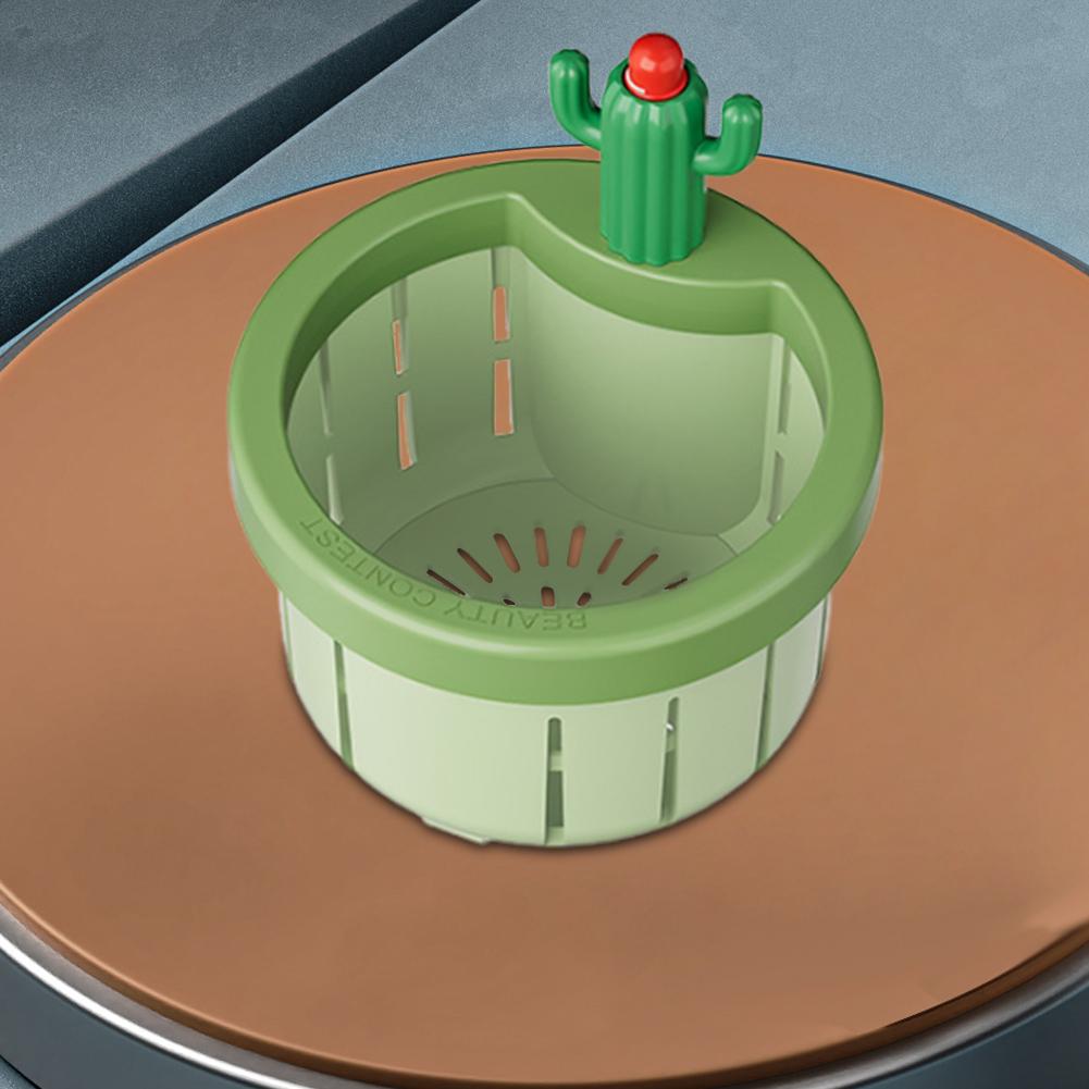 

Фильтр для слива раковины Cactus, корзина для слива раковины, многофункциональный фильтр для раковины, подъемная корзина, защита от засоров кухонных раковин