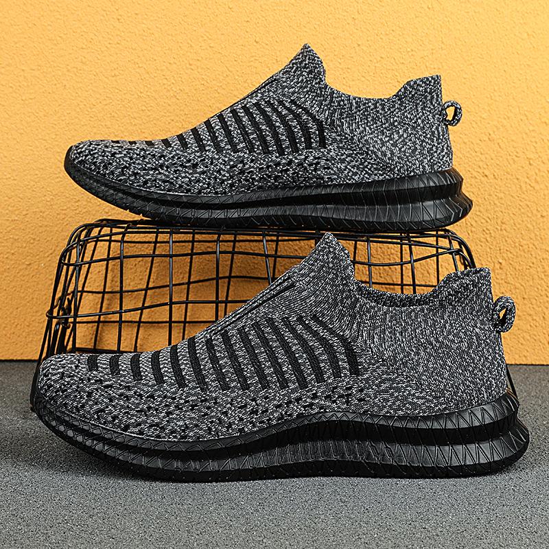 Plus Size Men s Fly-Knit Mesh Lightweight Trendy Casual Sports Socks Shoes 41