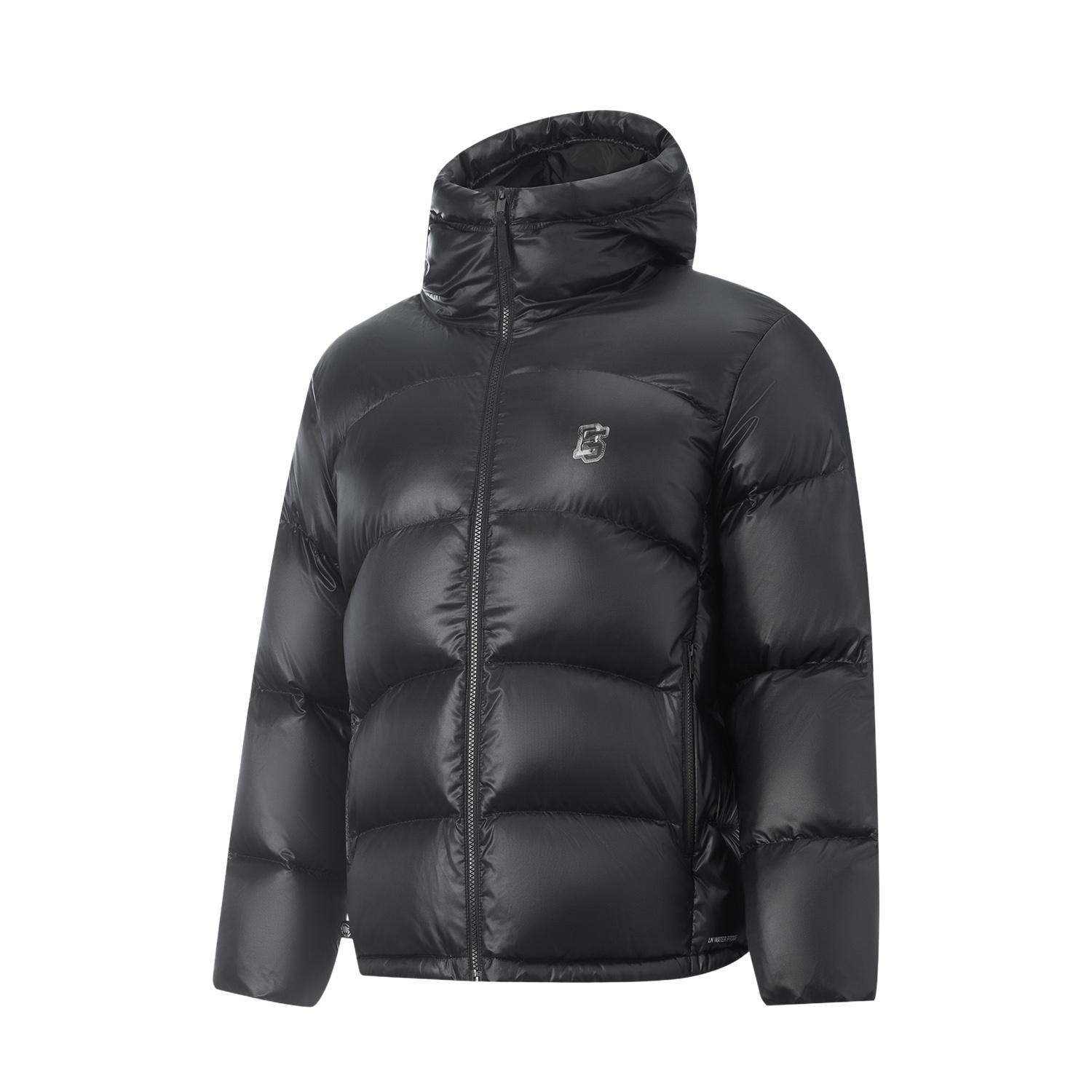 Li-Ning Bad Five 80% Duck Down Short Jacket Black Men AYMV501-5 3XL
