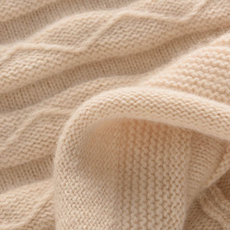 Autumn and winter cashmere knitted hat fashionable versatile thickened warm men's and women's cashmere ear protector wool hat