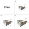Sturdy Fabric Storage Bin With Reinforced Bottom Wooden Handles for Bedroom Office