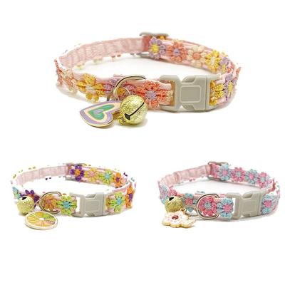 With Bell Pendant Cat Necklace Candy Color Puppy Neck Strap Cute Pet Accessories  Pet