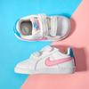 Hook and Loop Low Top Skateboard Shoes White Blue Pink Infant And Toddler 833537-110