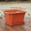 Large Rectangular Plastic Flower and Vegetable Planting Pot | Bonsai and Ficus Planter with Base